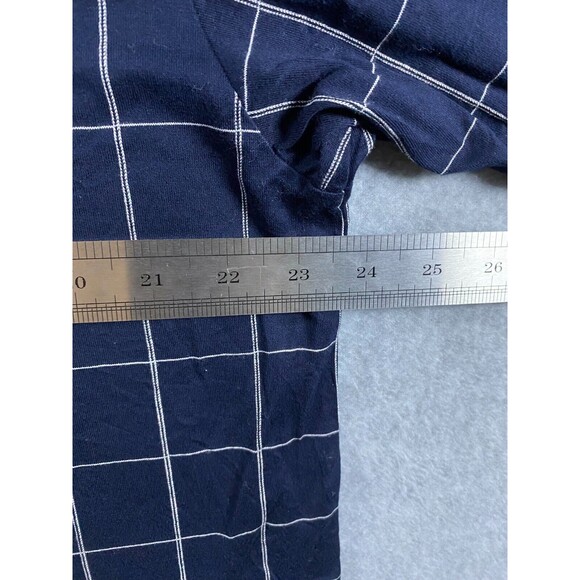 Nautica Polo Shirt Men's XL Dark Blue Window Check Golf Performance Short Sleeve - Picture 7 of 10